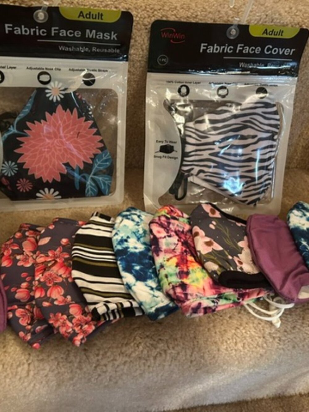 Face Masks, NEW, 12 new masks, many prints